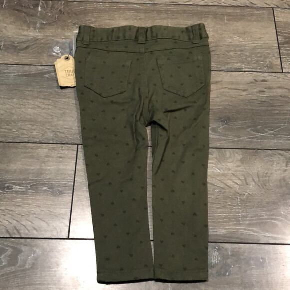 True Craft Green Heart Print Pants Baby Girls 18m - Picture 2 of 4